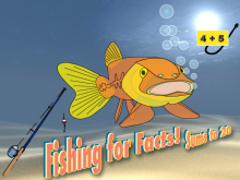 Interactive Math Game, Fishing for Facts (Sums to 20)