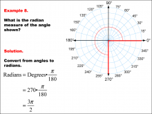 Math Example--Angle Concepts--Radian Measure--Example 8