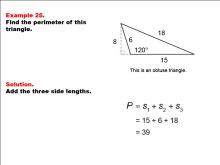 Math Example--Area and Perimeter--Triangles: Example 25