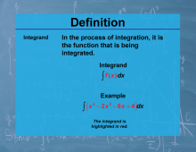Definition--Calculus Topics--Integrand