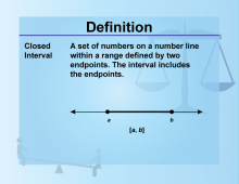 Definition--Inequality Concepts--Closed Interval