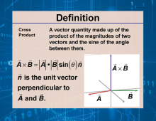 Definition--Vector Concepts--Cross Product