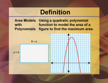 Video Definition 22--Polynomial Concepts--Area Models with Polynomials 2 (Spanish Audio)