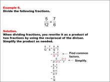 Math Example: Fraction Operations--Dividing Fractions: Example 6