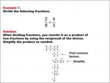 Math Example: Fraction Operations--Dividing Fractions: Example 7