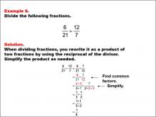 Math Example: Fraction Operations--Dividing Fractions: Example 8