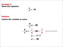 Math Example--Solving Equations--Equations with Fractions: Example 2