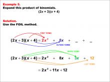 Math Example--Quadratics--The FOIL Method: Example 5