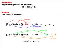 Math Example--Quadratics--The FOIL Method: Example 9