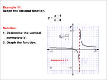 Math Example--Rational Concepts--Graphs of Rational Functions: Example 11
