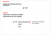 Math Example--Exponential Concepts--Integer and Rational Exponents--Example 8