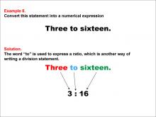 Math Example: Language of Math--Numerical Expressions--Division--Example 8
