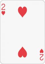 Math Clip Art--Playing Card: The 2 of Hearts