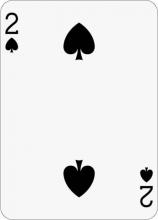 Math Clip Art--Playing Card: The 2 of Spades