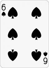 Math Clip Art--Playing Card: The 6 of Spades