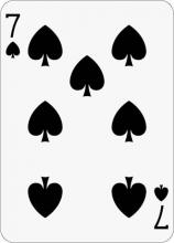 Math Clip Art--Playing Card: The 7 of Spades