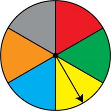 Math Clip Art: Spinner, 6 Sections--Result 3