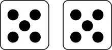 Math Clip Art--Dice and Number Models--Two Dice with 10 Showing, B