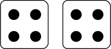 Math Clip Art--Dice and Number Models--Two Dice with 8 Showing, C