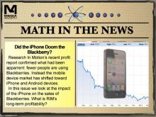 Math in the News: Issue 52--Did the iPhone Doom the Blackberry?