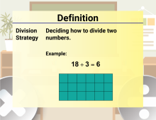 Math Video Definition 15--Multiplication and Division Concepts--Division Strategy