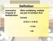 Math Video Definition 3--Multiplication and Division Concepts--Associative Property