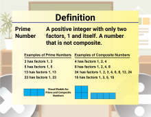 Math Video Definition 45--Multiplication and Division Concepts--Prime Number