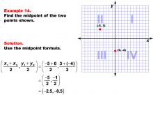 Math Example--Coordinate Geometry--The Midpoint Formula: Example 14