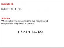 Math Example--Numerical Expressions----Multiplying Integers: Example 10