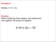 Math Example--Numerical Expressions----Multiplying Integers: Example 6