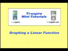 Closed Captioned Video: TI-Nspire Mini-Tutorial: Graphing a Linear Function