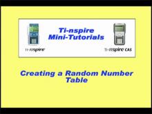 Closed Captioned Video: TI-Nspire Mini-Tutorial: Creating a Random Number Table