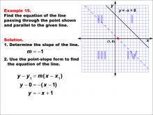 Math Example--Linear Function Concepts--Parallel and Perpendicular Lines: Example 19