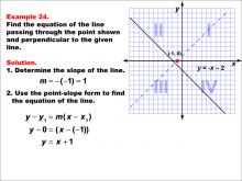 Math Example--Linear Function Concepts--Parallel and Perpendicular Lines: Example 24