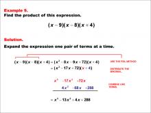 Math Example--Polynomial Concepts--Polynomial Expansion: Example 09