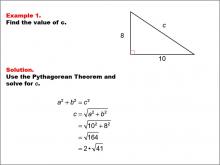 Math Example--Right Triangles-- Example 1