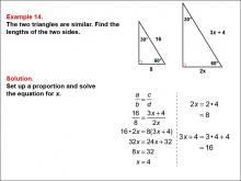 Math Example--Ratios, Proportions, and Percents--Solving Proportions: Example 14