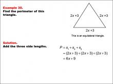 Math Example--Area and Perimeter--Triangles: Example 30