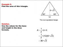 Math Example--Area and Perimeter--Triangles: Example 9