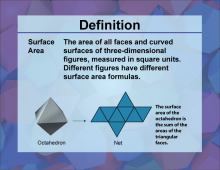 Video Definition 44--3D Geometry--Surface Area--Spanish Audio